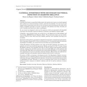 Candidal Intertrigo with Secondary Bacterial Infection in Diabetes Mellitus